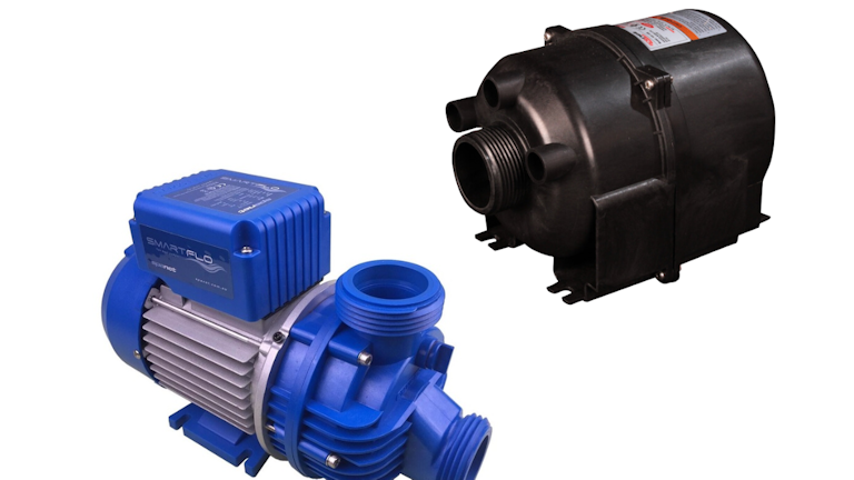 SpaNet® Circulation Pump (blue) and Blower (black)
