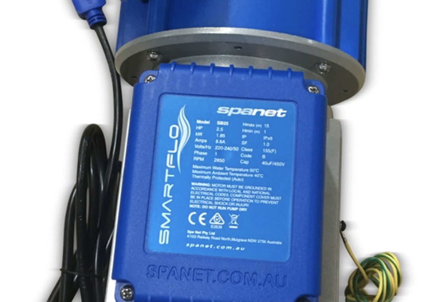 Example of a pump specification plate