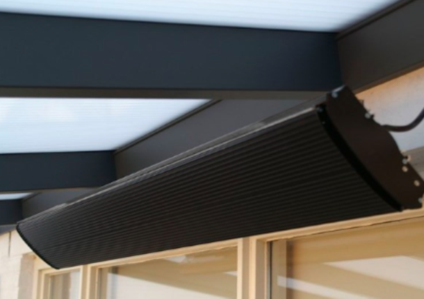 1800W Outdoor Electric Radiant Heater with Remote - Charcoal