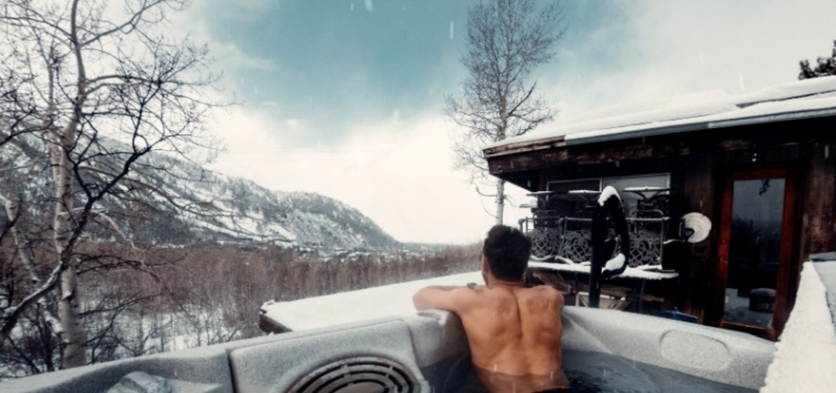 spa in winter