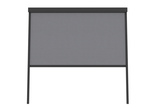 Zip Track blinds with grey material for 3m side