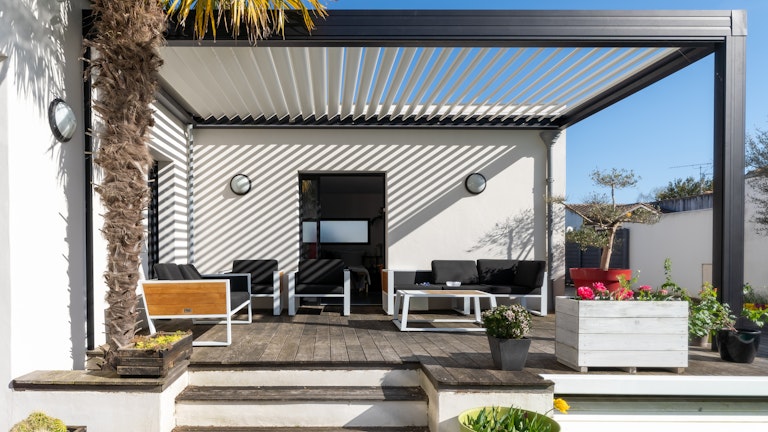 Installed pergola