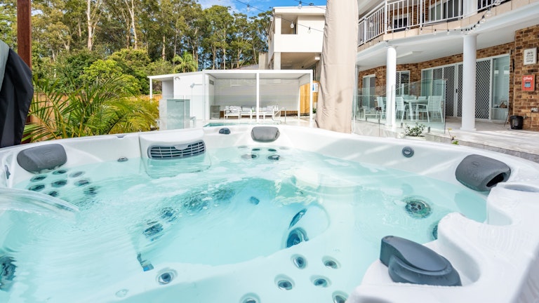 clear water in a Jacuzzi spa pool