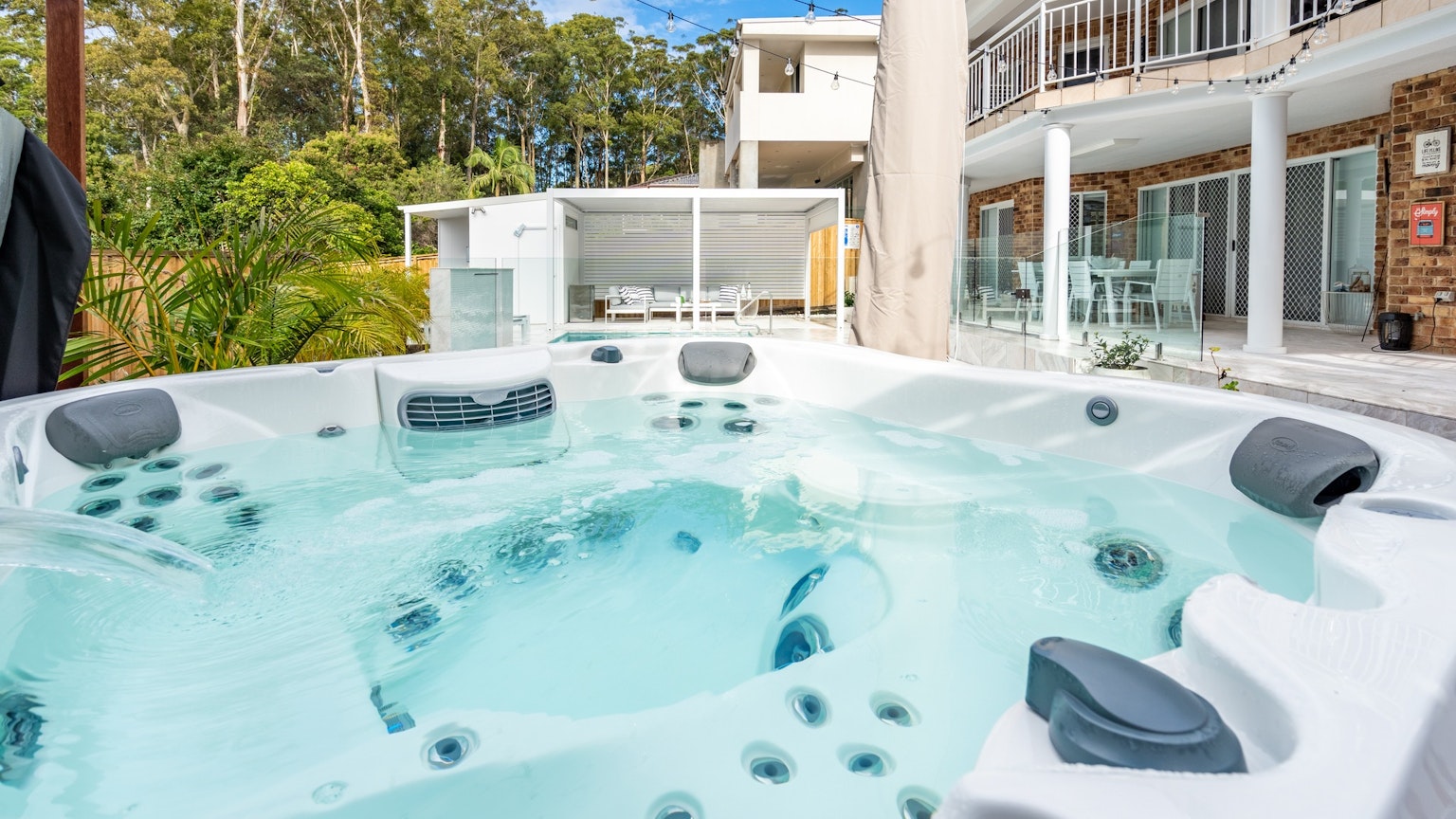 clear water in a Jacuzzi spa pool
