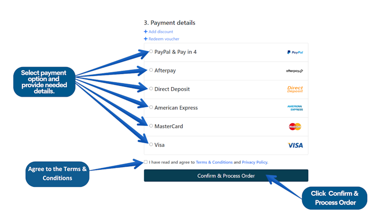 Spa World Payment options
