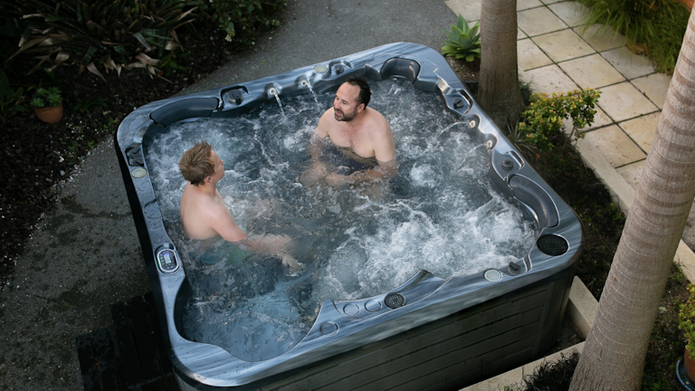 family bonding in a Nitro spa pool