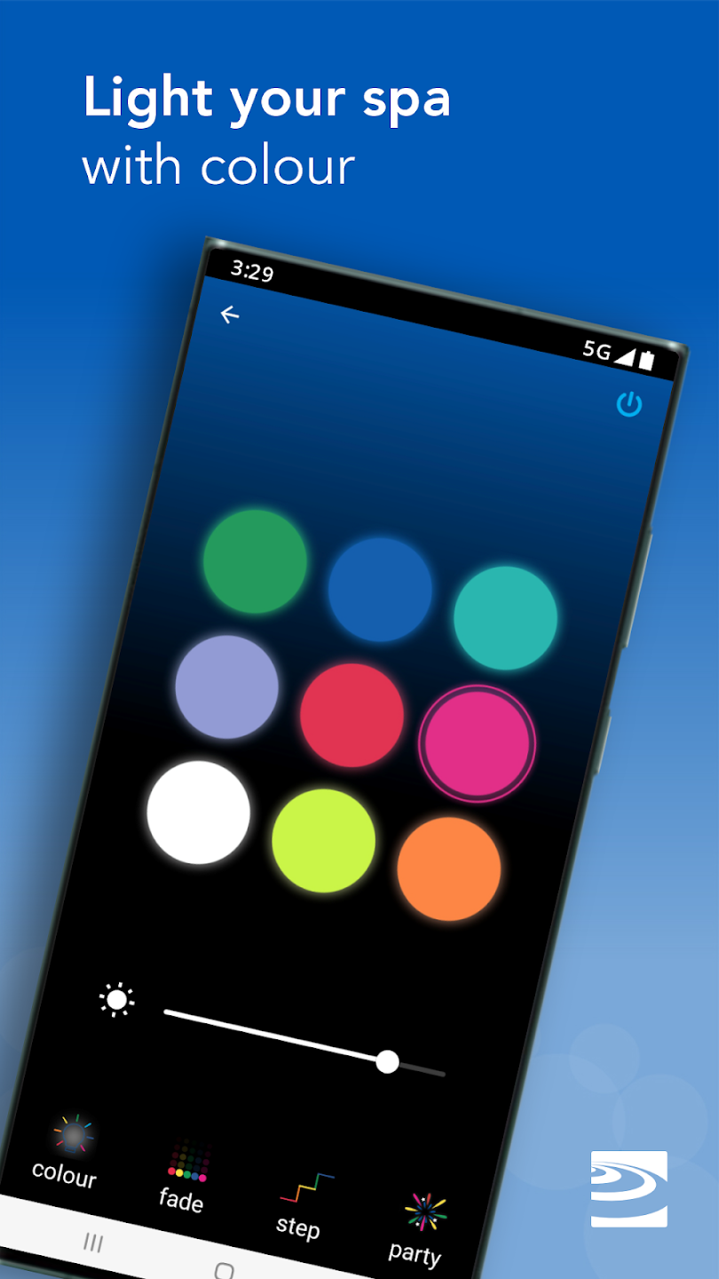 Smartlink light control on spa