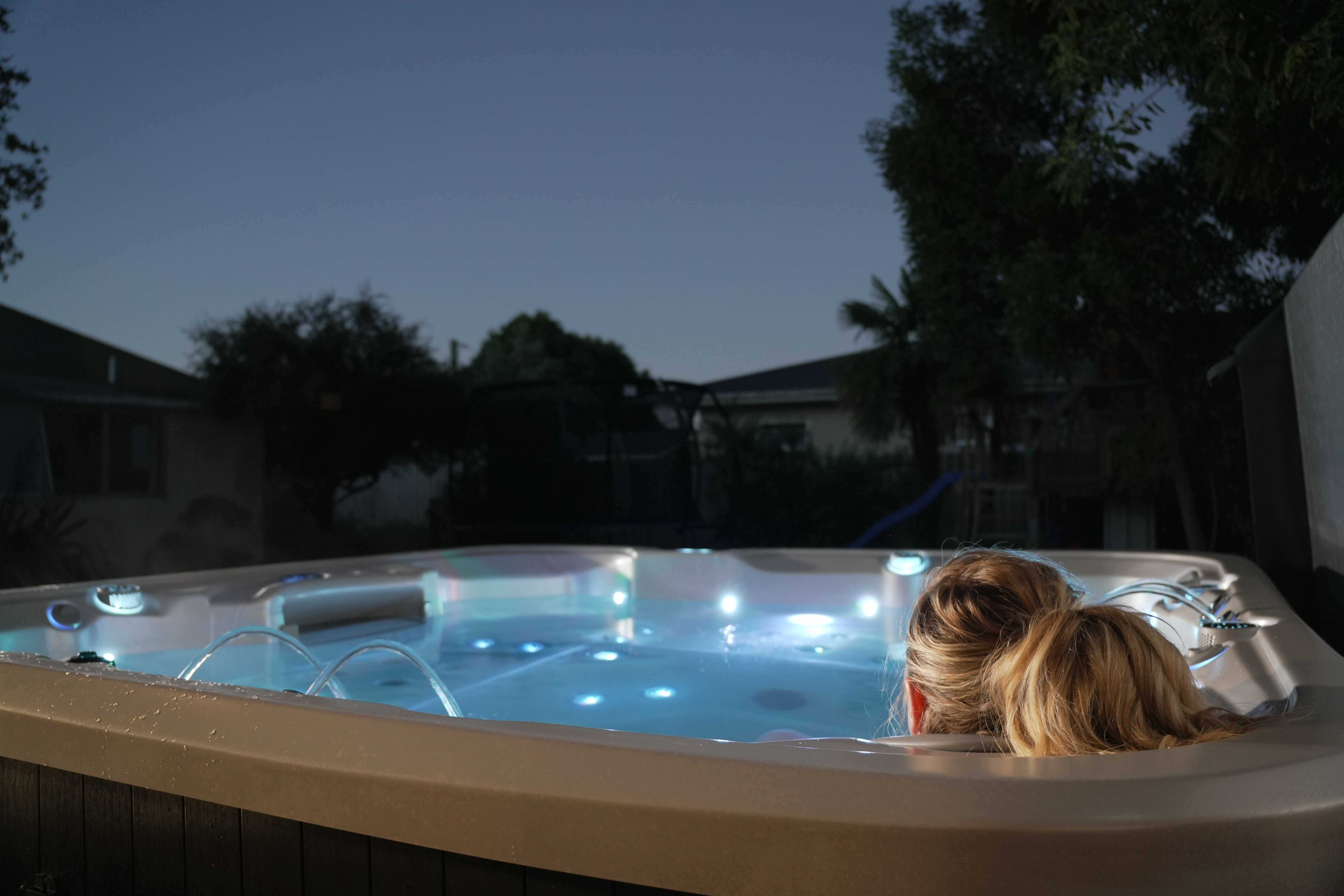 Hydroglow Jets at night