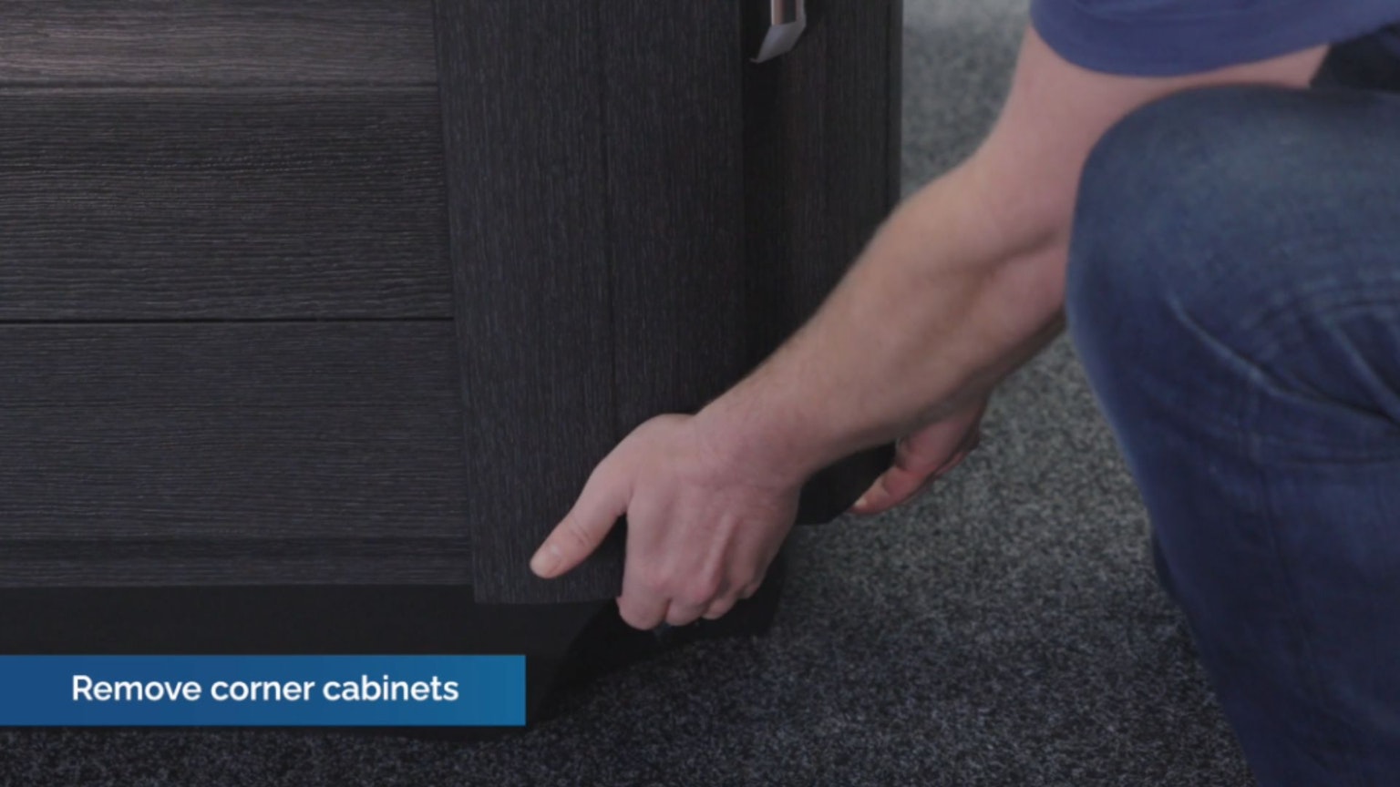 removing jacuzzi corner cabinet