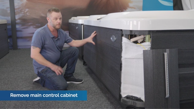 removing jacuzzi spa cabinet