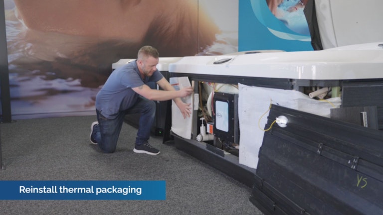 reinstalling spa thermal packaging