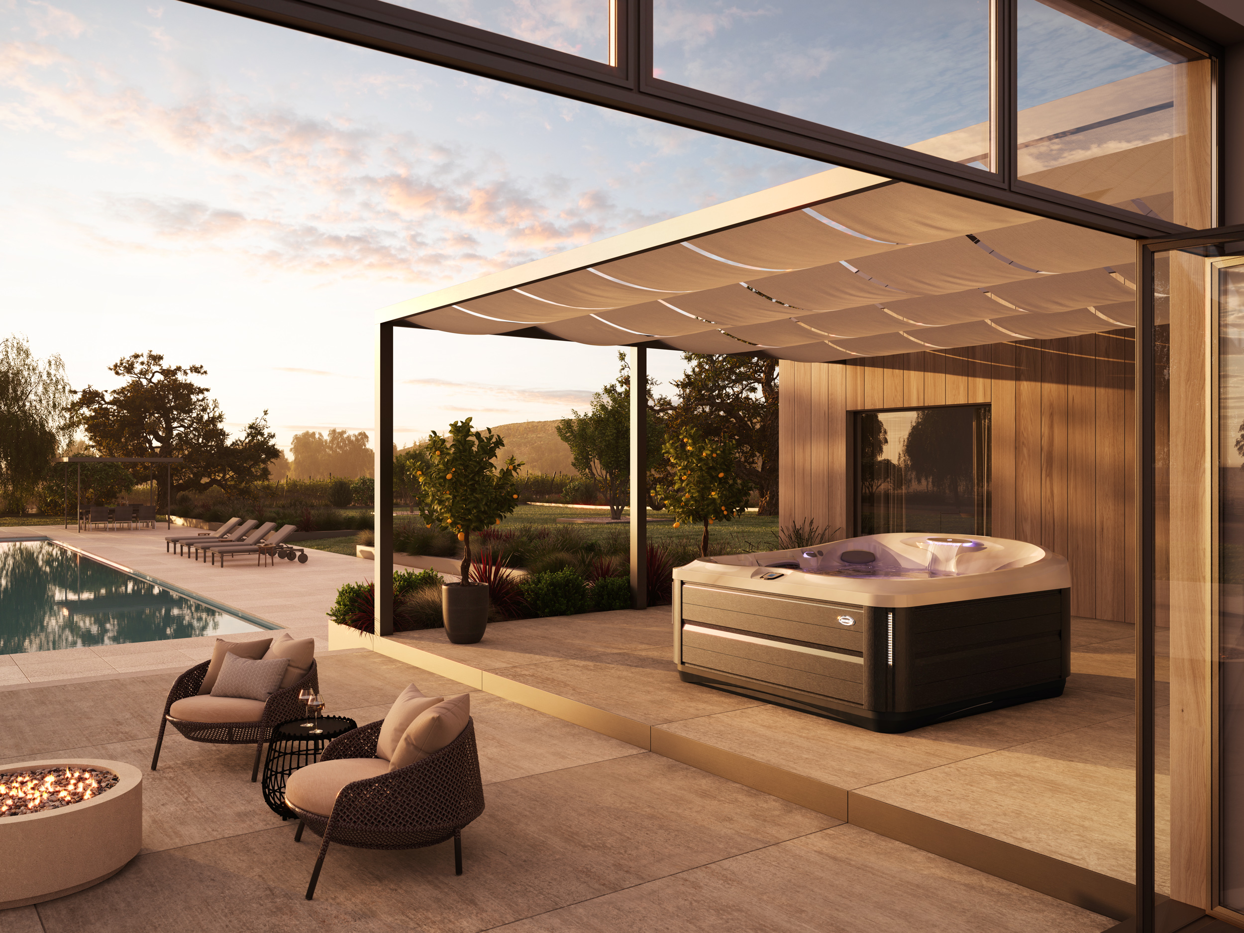 J-485 on a luxurious backyard