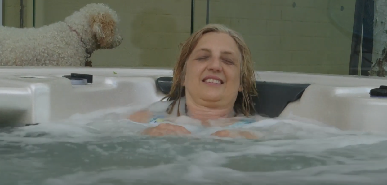 spa section of a swim spa