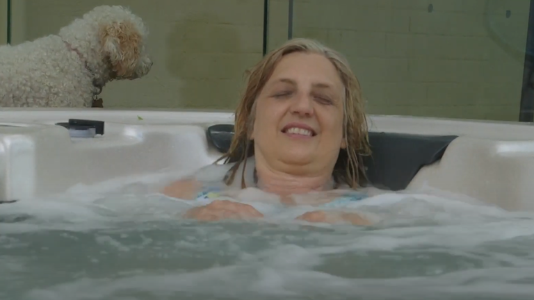 woman in hydrozone spa
