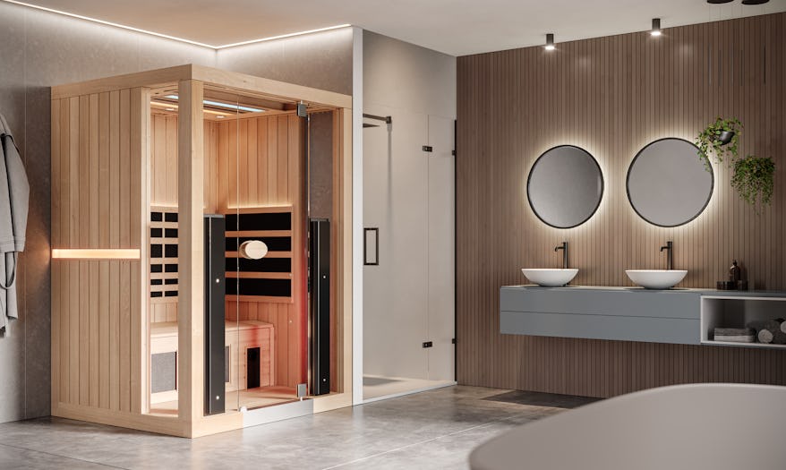 Jacuzzi 2 Person Sauna in a luxurious bathroom