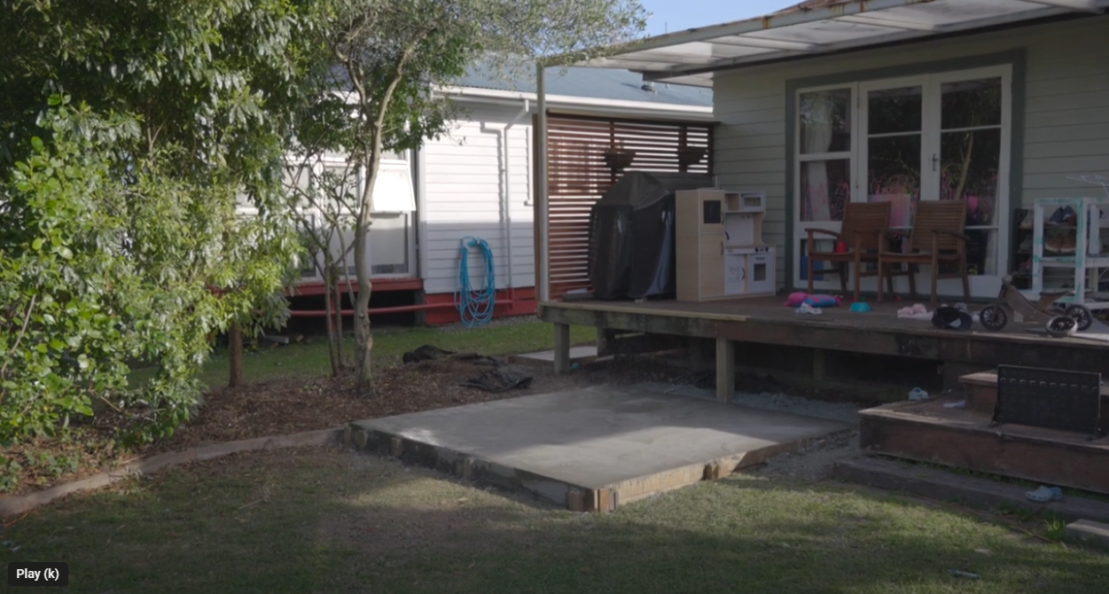concrete slab for a spa pool
