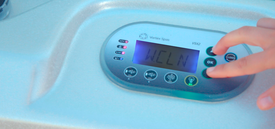 Spa Controls W.CLN on My Spa Display | Vortex™ & Fisher™ Spa controls