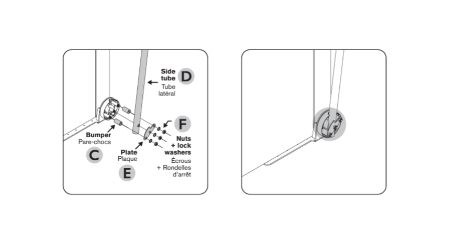Side Tubes and Bumpers Deck-mount / Under spa mount