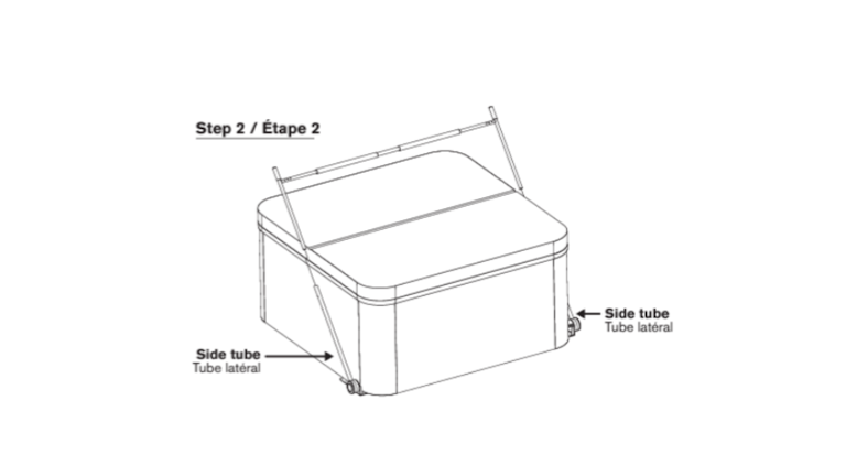 side tubes deck mount under spa mount