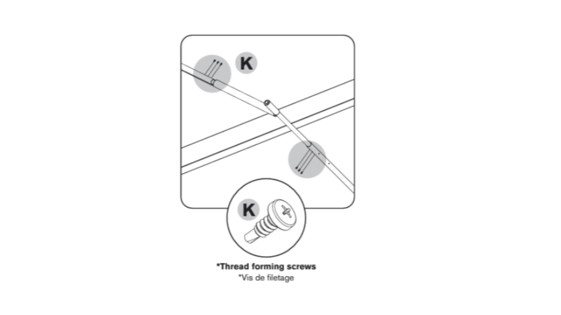 Thread Forming Screws Deck-mount / Under spa mount