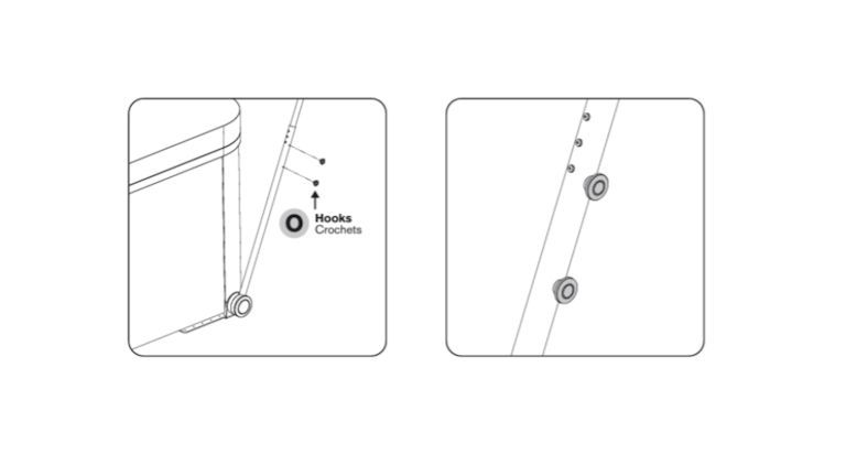 towel hooks deck mount under spa mount