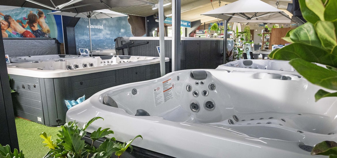 Spa Pool display at Spa World Bundaberg showroom