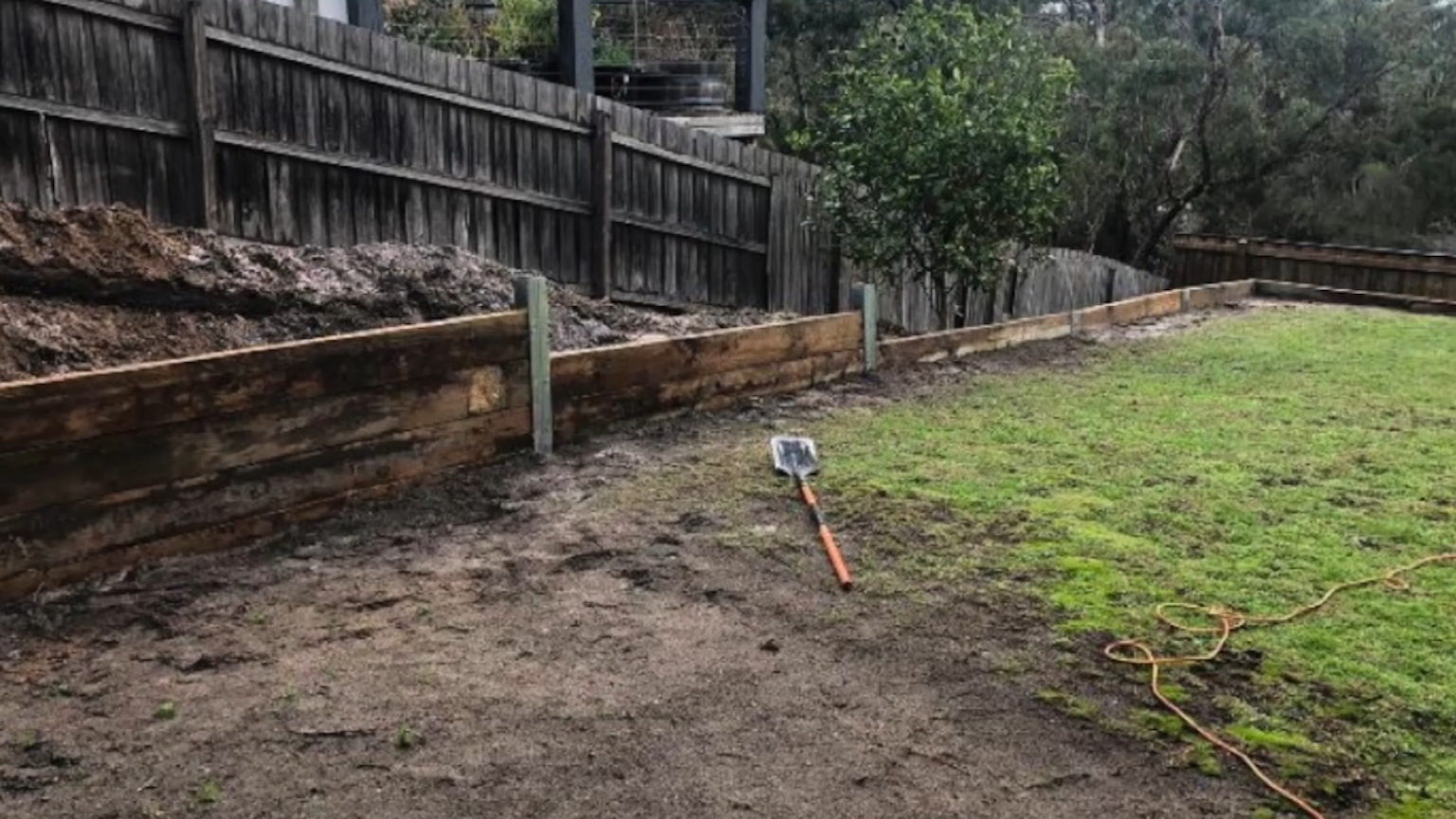before spa deck installation