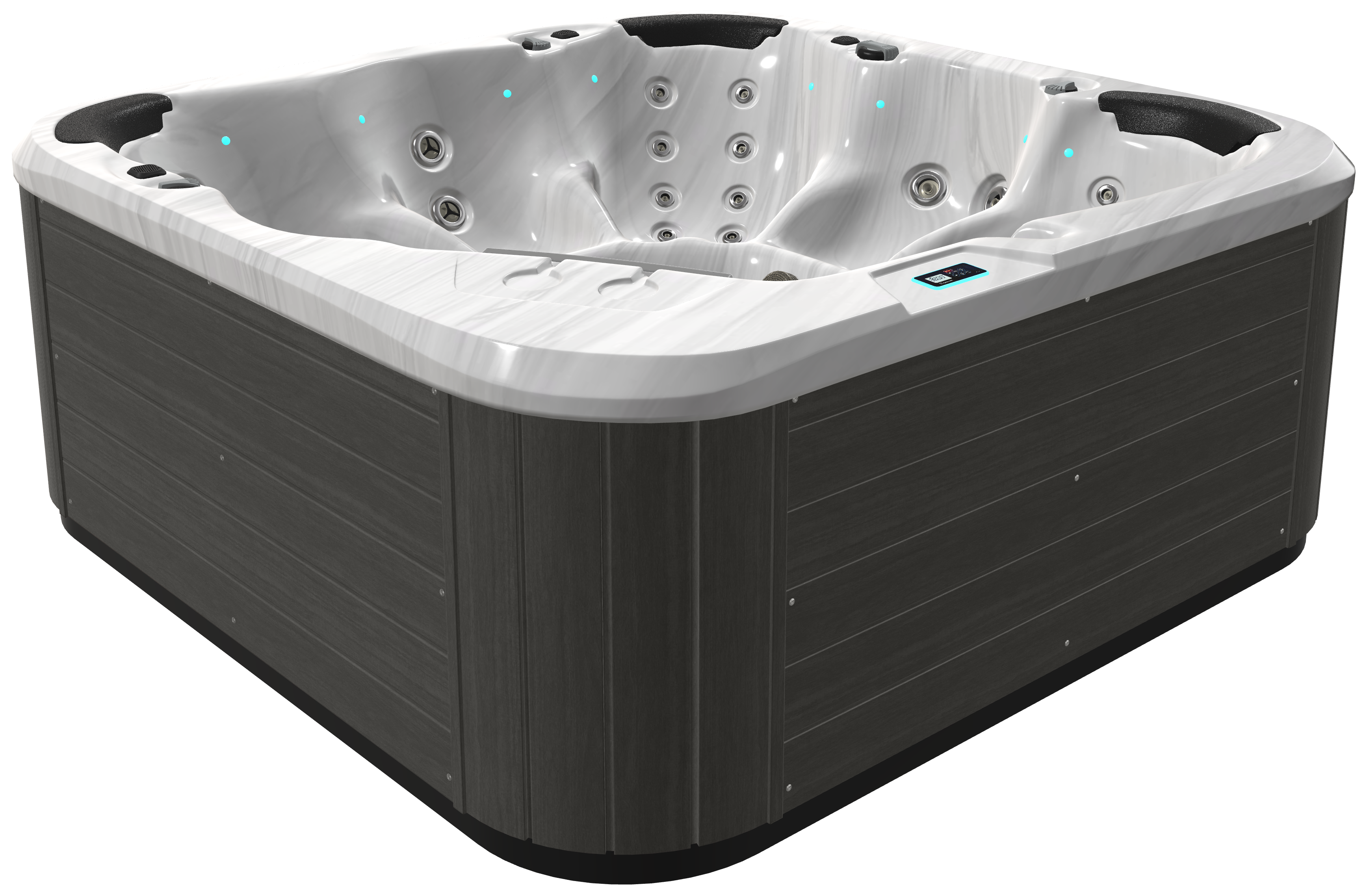 Angled view of Fisher 6 Sterling Silver Grey