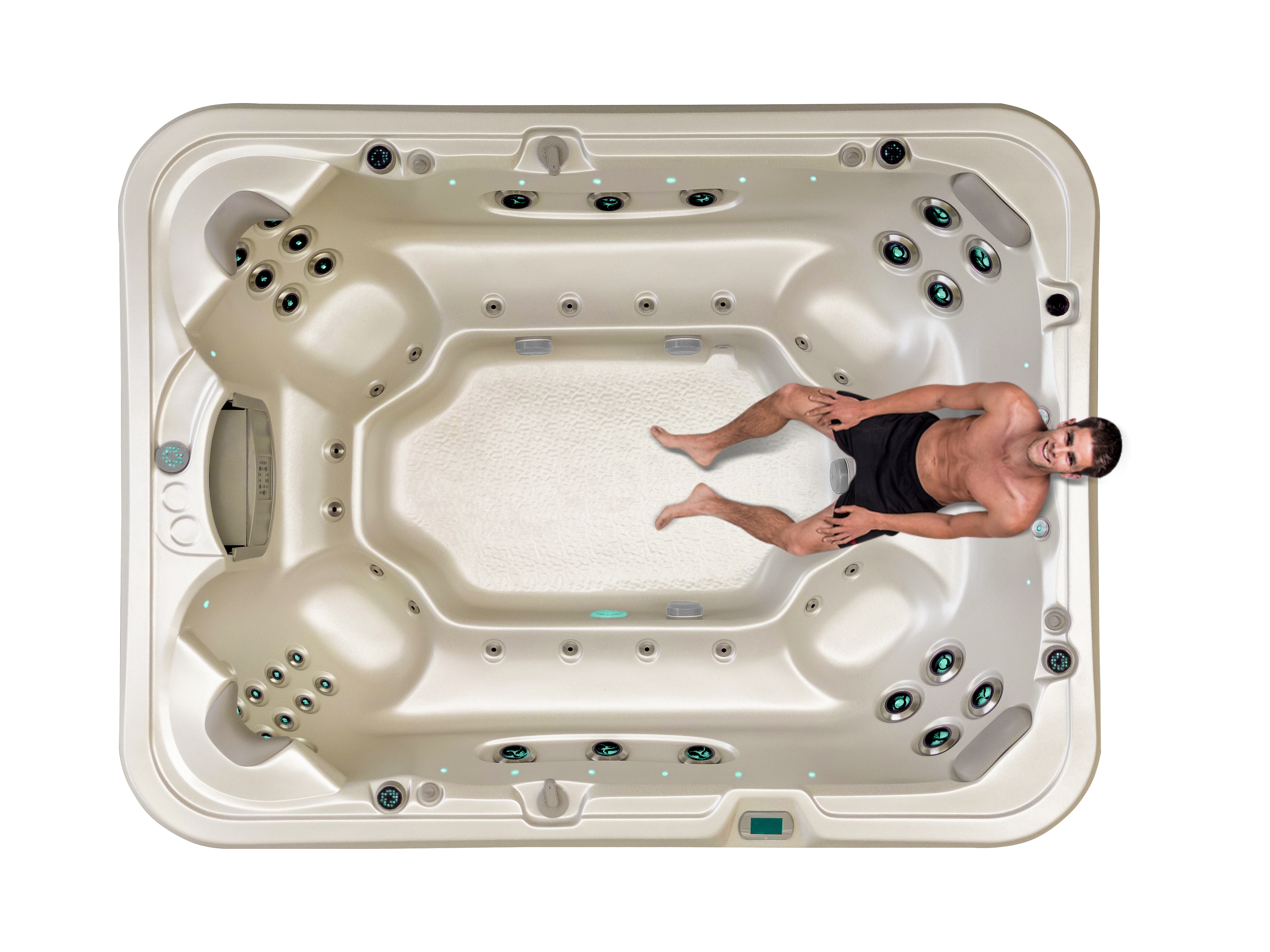 Top view of Vortex Titanium with a man seated onthe child seat