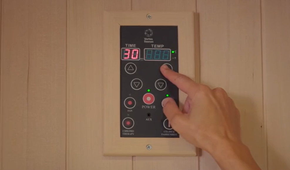 Vortex Sauna digital temperature control