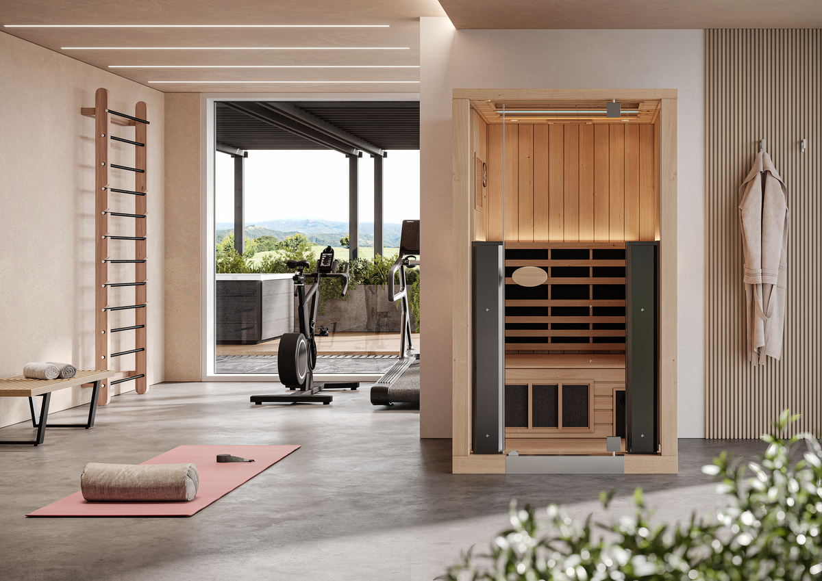infrared sauna in an apartment