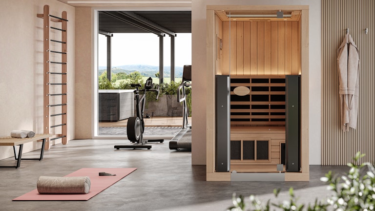 infrared sauna in an apartment