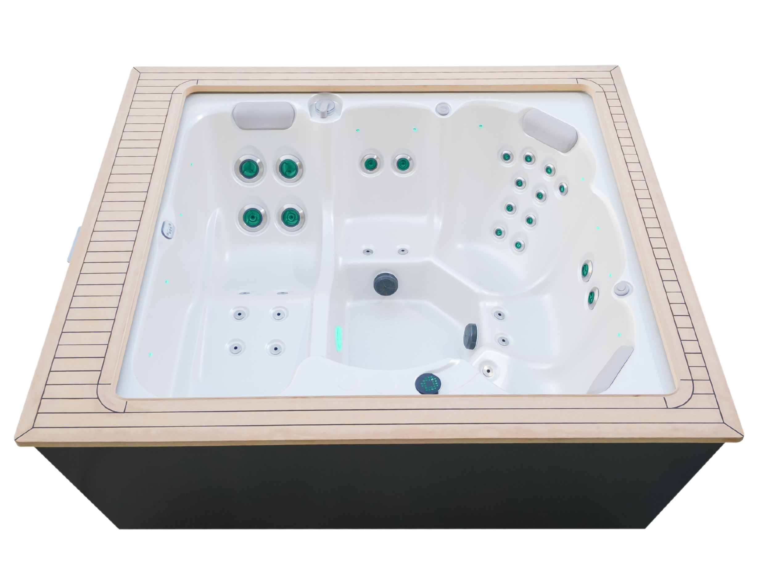 Angled view of the Nexus spa pool