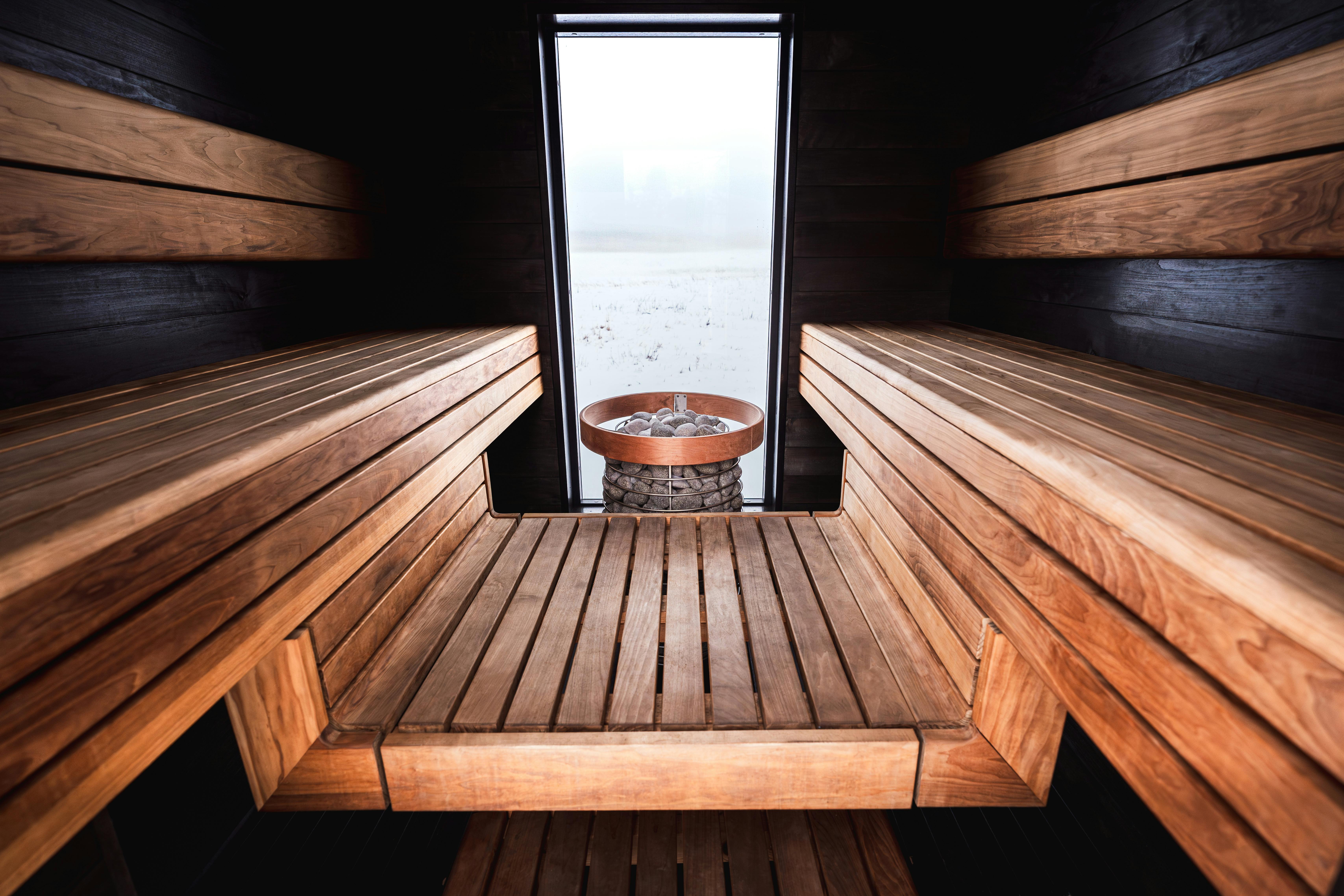 Barrel Sauna bench seats