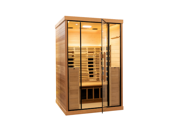 Angled view of the Prestige ™ 2 Person Sauna