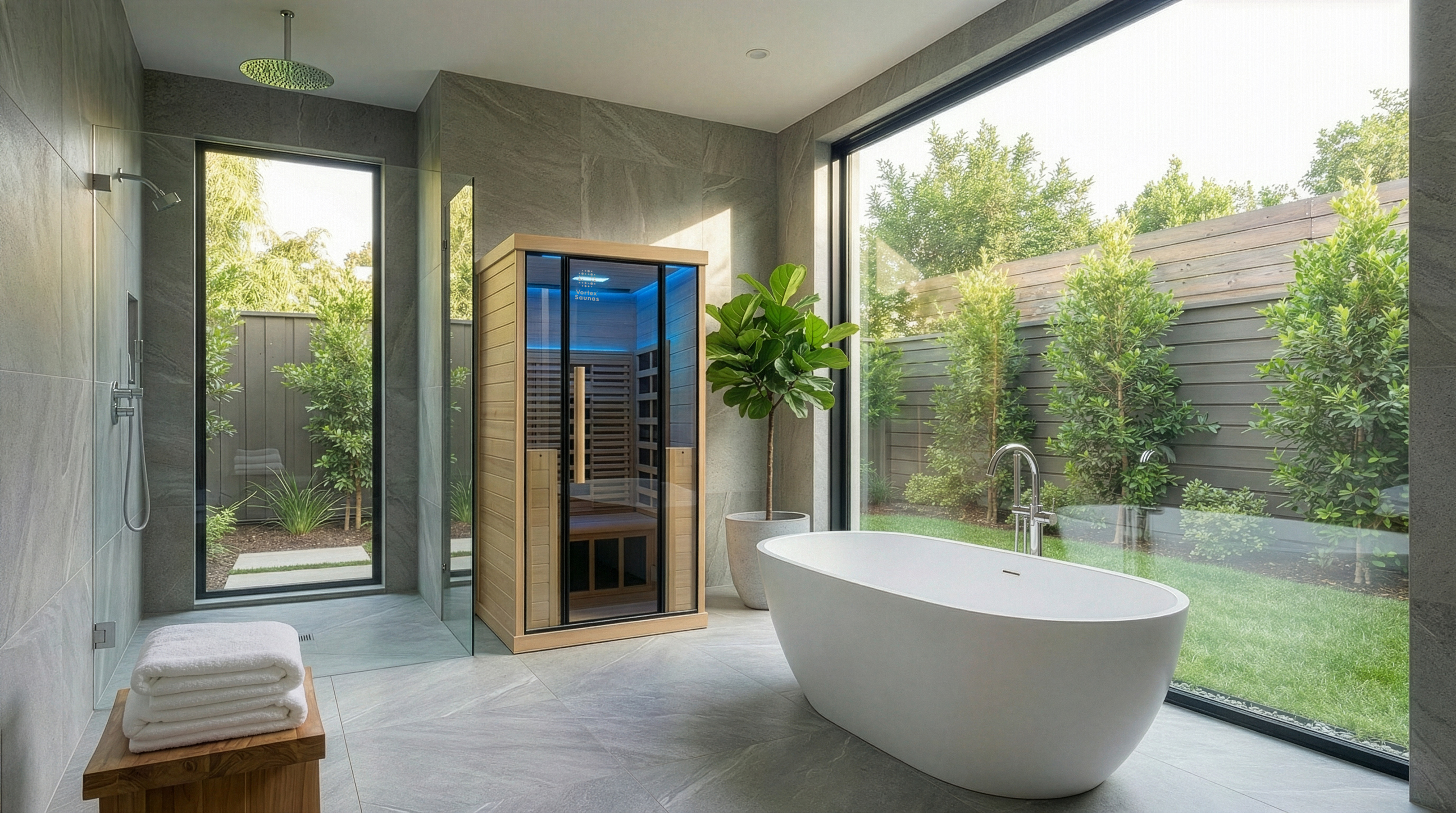 Vortex® Prestige™ 1 Person Sauna bathroom