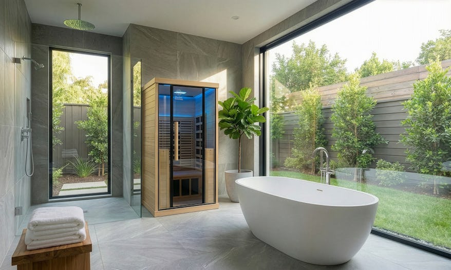 Vortex® Prestige™ 1 Person Sauna bathroom
