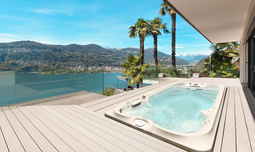 Jacuzzi PowerPro 16 Swim Spa in deck