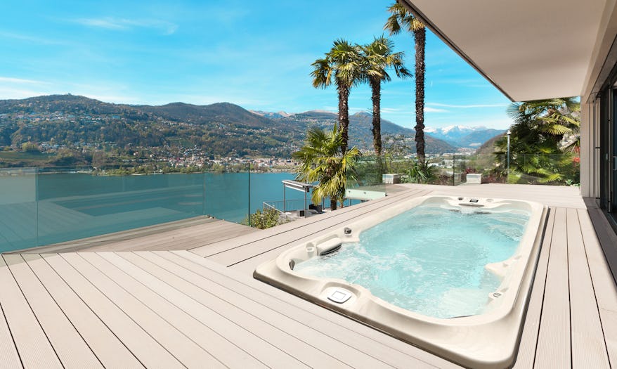 Jacuzzi® 16 PowerPro™ swim spa in deck