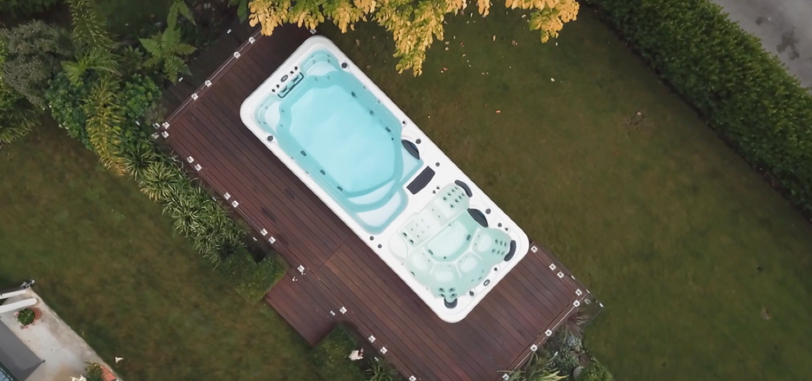 Dual Zone Vortex Hydrozone Swim Spa in Deck
