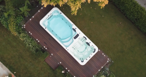 Dual Zone Vortex Hydrozone Swim Spa in Deck