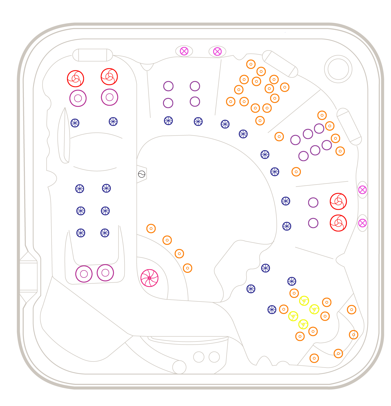 Jet layout of the Spectrum spa pool