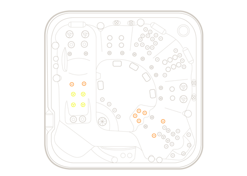 Jet layout of the Spectrum HP spa pool