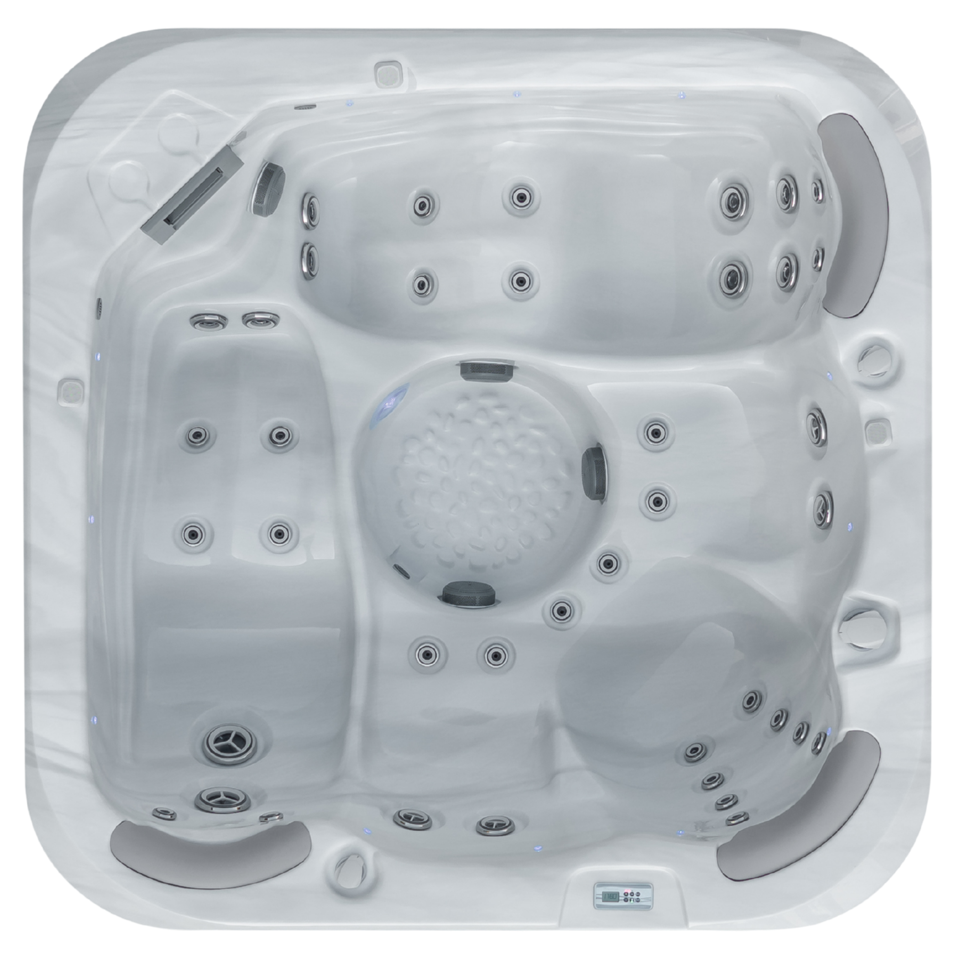 Top down view of the Fisher 5D spa pool