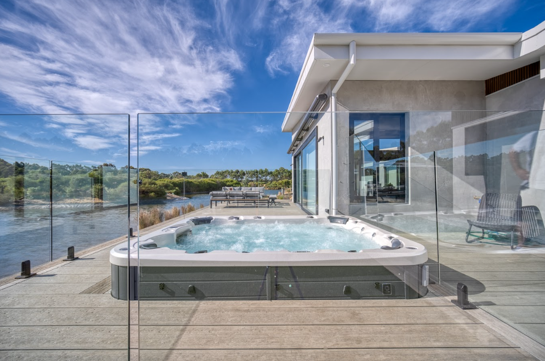 vortex titanium deck installation beside the lake