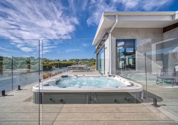 vortex titanium deck installation beside the lake