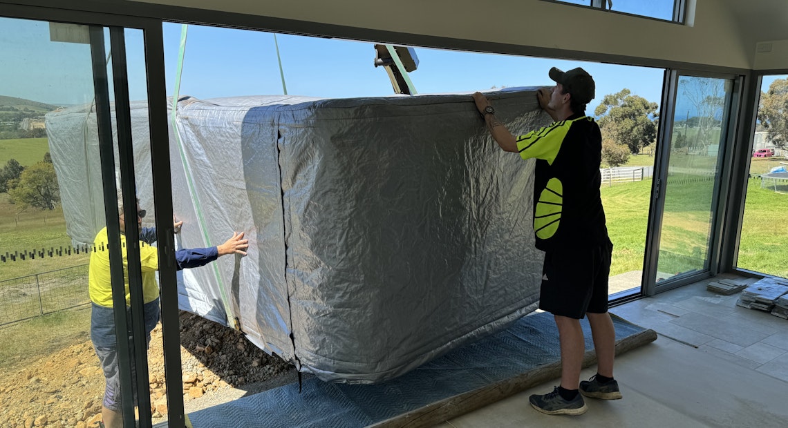 Swim spa installation