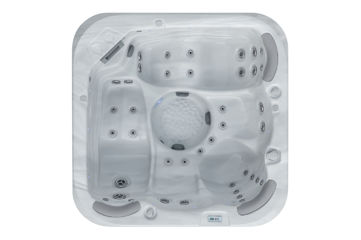 Top down view of the Fisher 5D spa pool