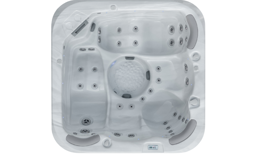 Top down view of the Fisher 5D spa pool
