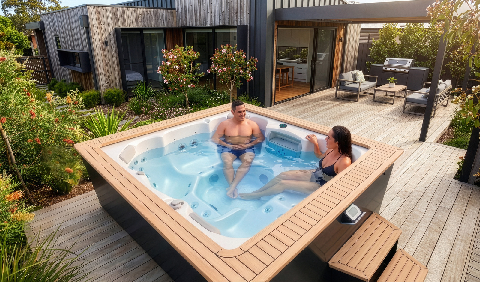 A couple enjoying the Nexus spa